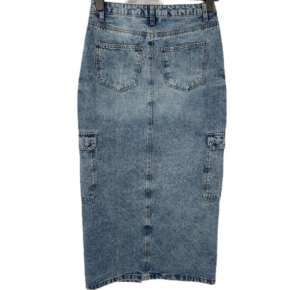 Love Fire denim maxi Western Cowboy Skirt SZ 9/M New - Picture 2 of 9